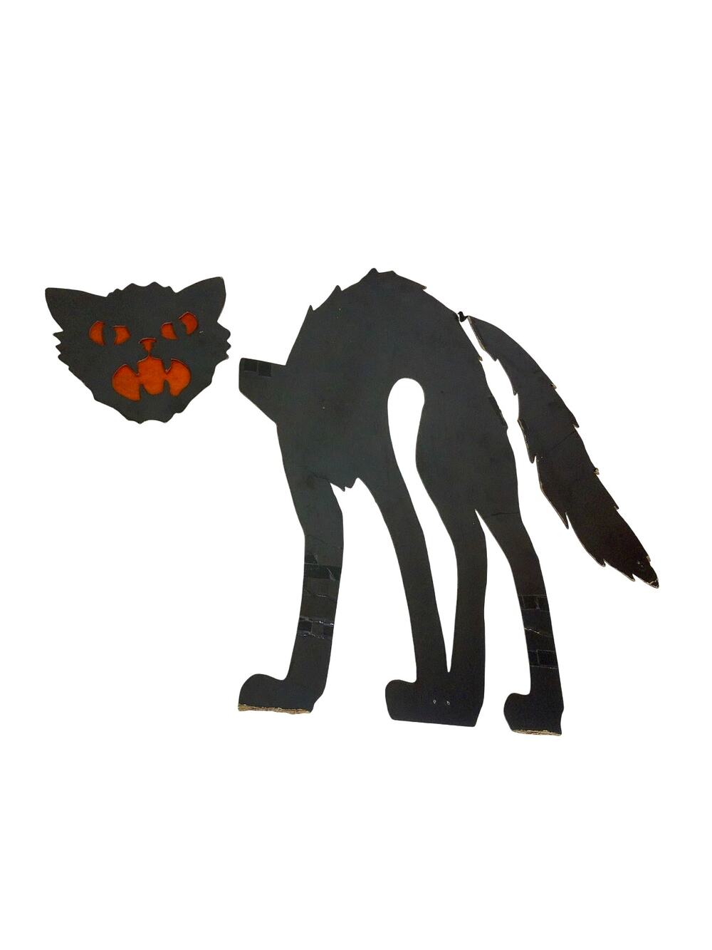 Vintage 1934 Dennison Halloween Black Cat Centerpiece Die Cut Parts Read As Is